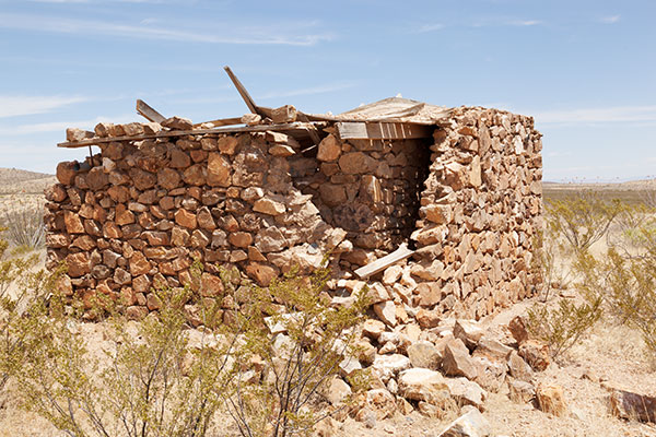 Ruins of mine building, Old Hachita, New Mexico