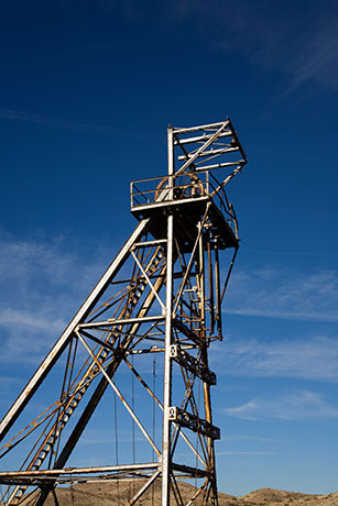Headframe at Bonney Shaft, Banner Mine, Lordsburg Mining District, New Mexico
