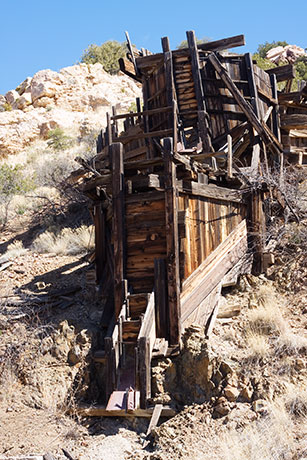 Ore chutes and bins old mine