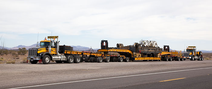 Heavy Hauler with Oversize Load near Safford, Arizona  