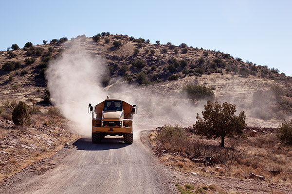 Caterpillar 740 Truck on Carlisle Road, Grant County, New Mexico  