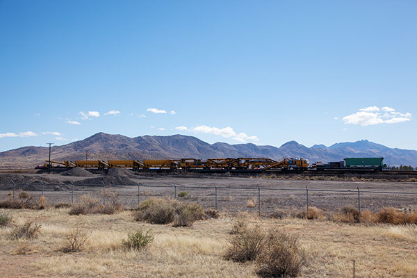  Plasser & Theurer Ballast Cleaning Machine and Plasser American Conveyor Hopper Cars and Dishcharging Unit  