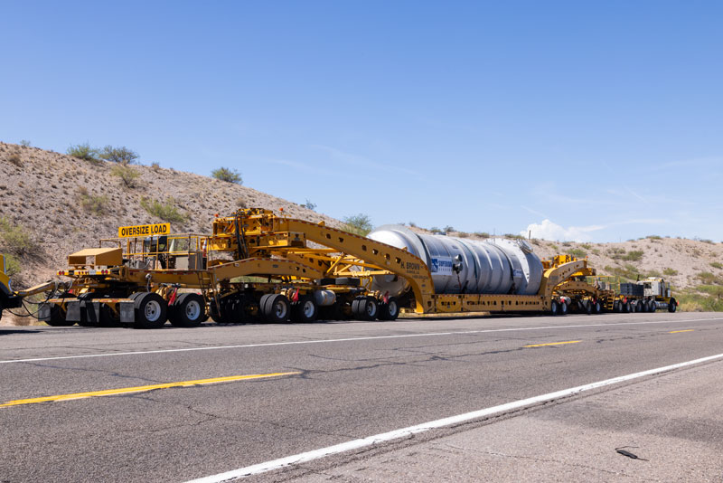 Oversize Load along US 70 near NM/AZ State Line, Hidalgo County, New Mexico