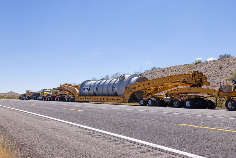 Oversize Load along US 70 near NM/AZ State Line, Hidalgo County, New Mexico