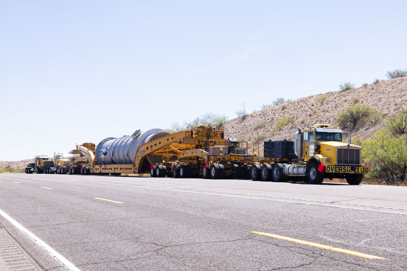 Oversize Load along US 70 near NM/AZ State Line, Hidalgo County, New Mexico