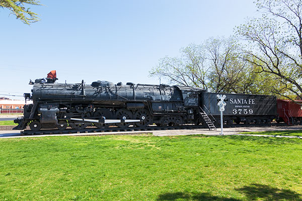 Santa Fe Locomotive 3759 on display in Kingman, Arizona