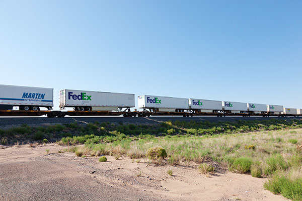 Intermodal Trailers on BNSF train in east central New Mexico