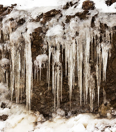 Icicles along US 191 Coronado Trail, Greenlee County, Arizona