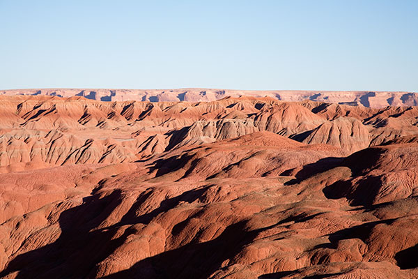 Clay hills and erosion along US 191 on the Navajo Nation, Arizona