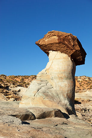 Hoodoo near Stud Horse Point northwest of Page, Arizona