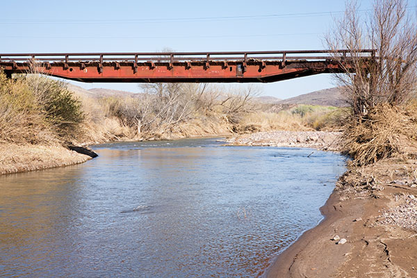Washed out Bridge over Gila River, Greenlee County, AZ