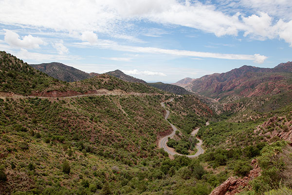 Coronado Trail, US Highway 191, in Chase Creek Canyon, Arizona