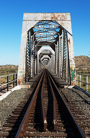 Union Pacific Railroad Bridge over Gila River near Coolidge,  Arizona 
