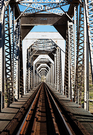 Union Pacific Railroad Bridge over Gila River near Coolidge,  Arizona 