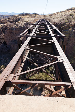  Gila River Bridge, Morenci Southern Railway, north of Guthrie,  Arizona