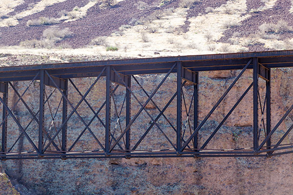  Gila River Bridge, Morenci Southern Railway, north of Guthrie,  Arizona