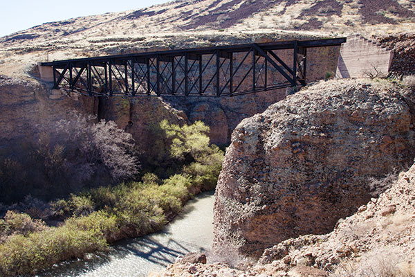 Gila River Bridge, Morenci Southern Railway, north of Guthrie,  Arizona