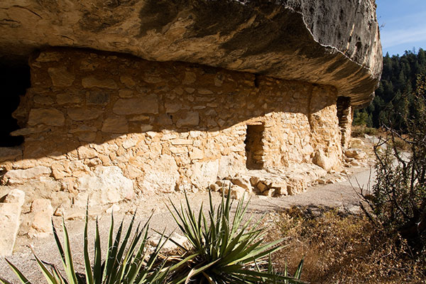 Cliff Dwelling Ruins on Island, Walnut Canyon National Monument, Arizona