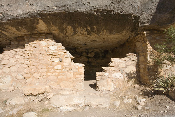 Cliff Dwelling Ruins on Island, Walnut Canyon National Monument, Arizona
