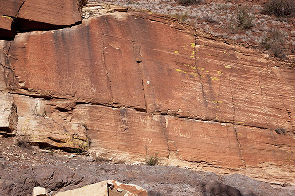 Post Office Rock, Steeple Rock Canyon, Hidalgo County, New Mexico