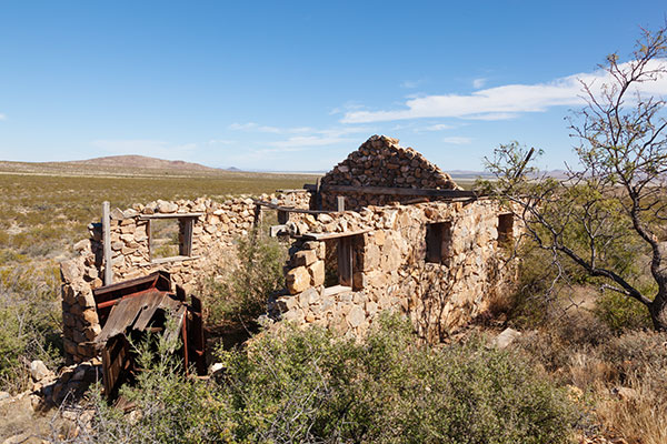 Ruins of Buildings, Old Hachita, Grant County, New Mexico