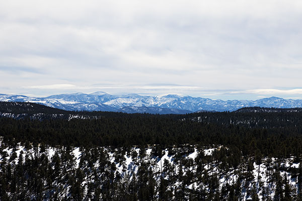 Mogollon Mountains from US 180 overlook, New Mexico
