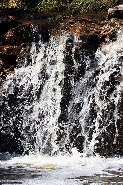 Water flowing over Dam in Clanton Canyon, Hidalgo County, New Mexico